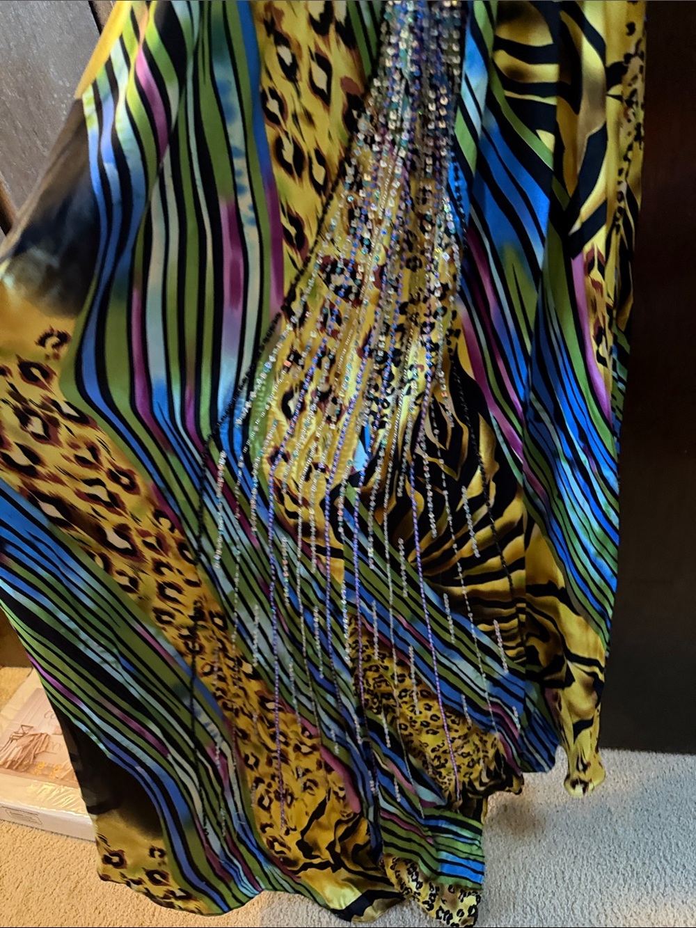 Cache Yellow, Blue, Green and Purple Printed Maxi Dress - Picture 8 of 8